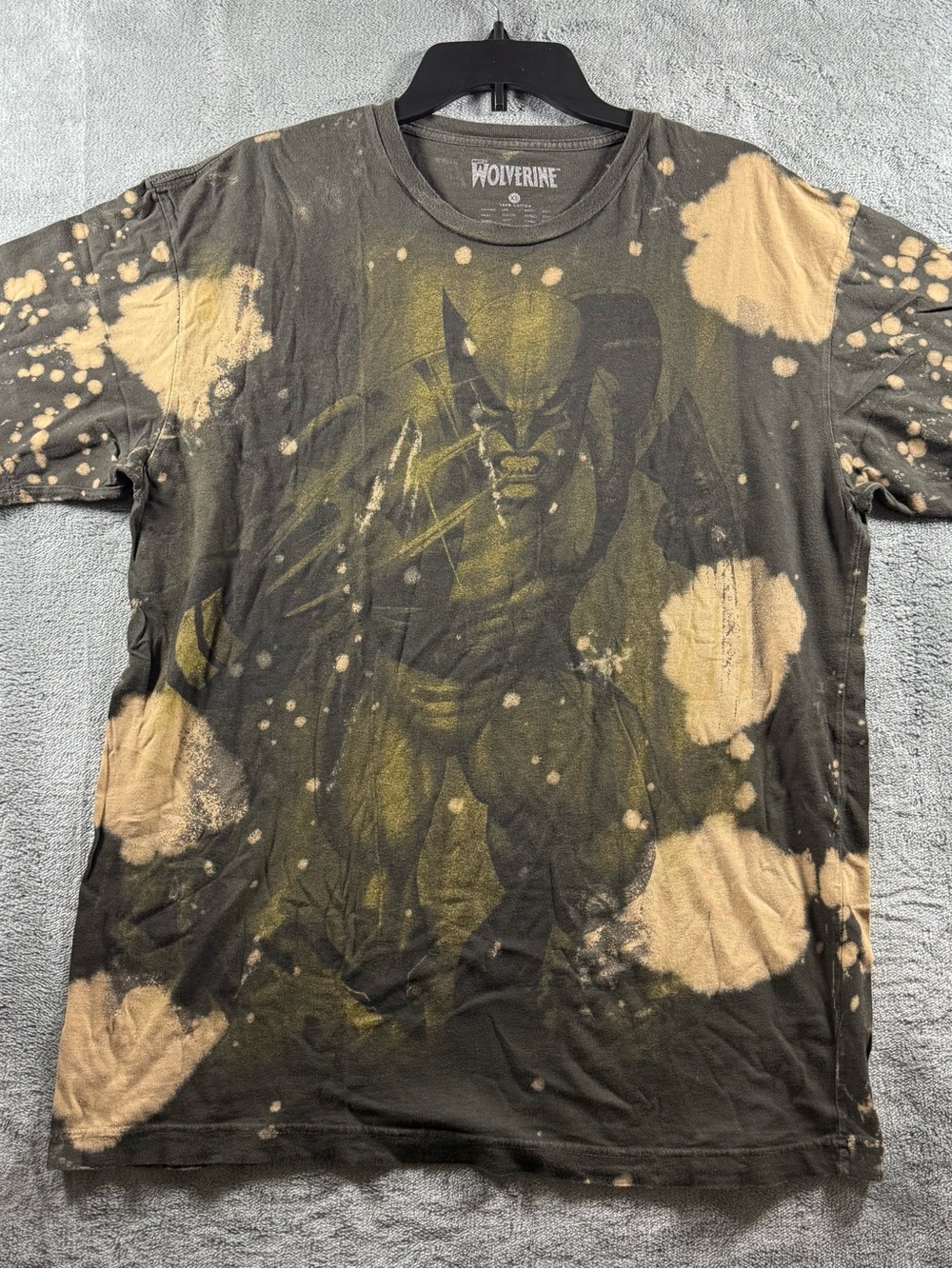 Marvel Wolverine Graphic T-Shirt Men’s XL Acid Wash Bleached Look